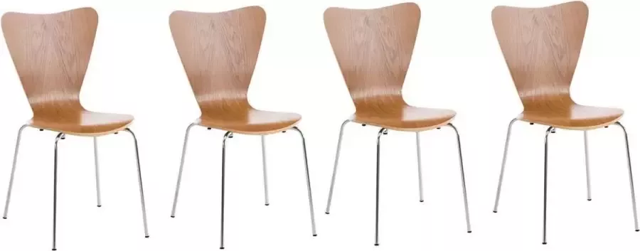 CLP Calisto 4x Bezoekersstoel eik