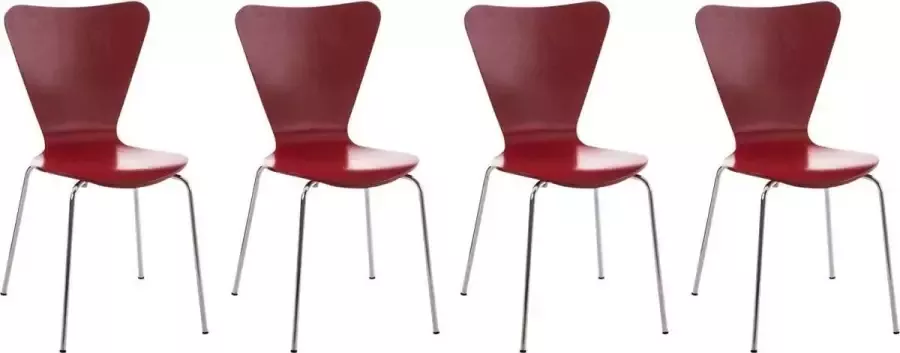CLP Calisto 4x Bezoekersstoel rood
