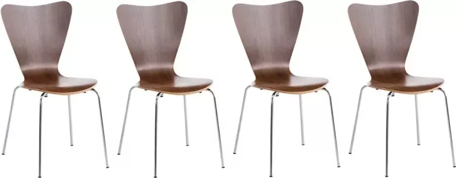 Clp Calisto 4x Bezoekersstoel walnoot