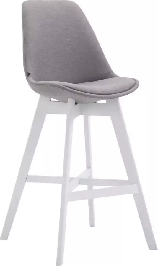 Clp Cannes Barkruk Stof grijs wit