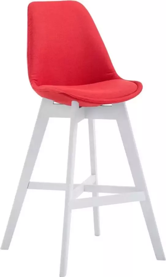 Clp Cannes Barkruk Stof rood wit