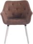 Clp Cassidy Bezoekersstoel Vintage kunstleer taupe Kleur onderstel : Wit - Thumbnail 2