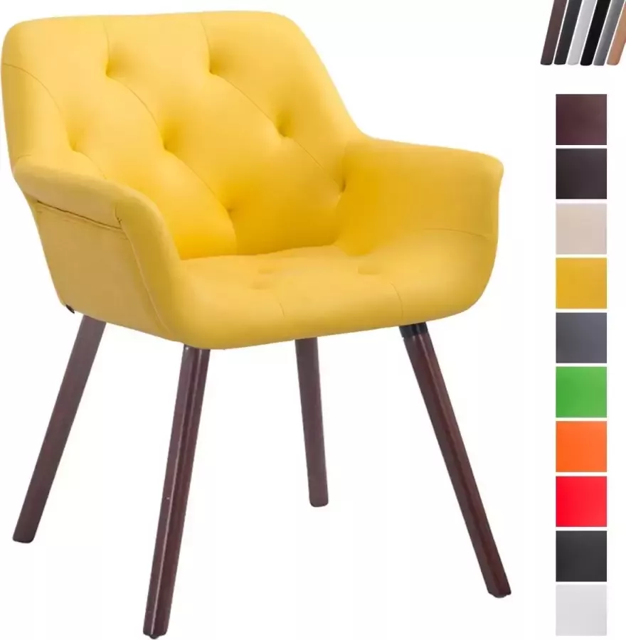CLP Eetkamerstoel Cassidy Walnoot Frame Kunstleer
