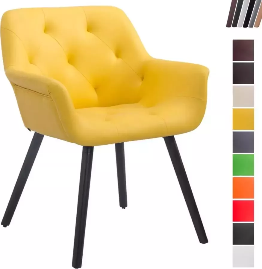 CLP Eetkamerstoel Cassidy Zwart Frame Kunstleer