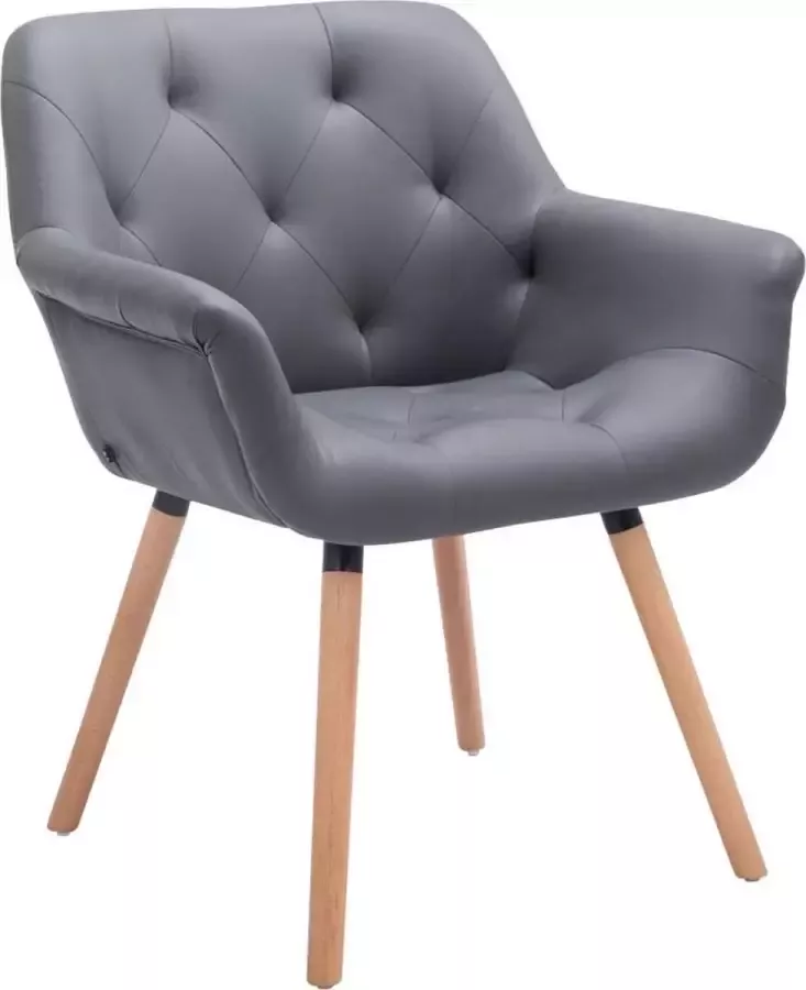 Clp Cassidy Eetkamerstoel Kunstleer grijs natura