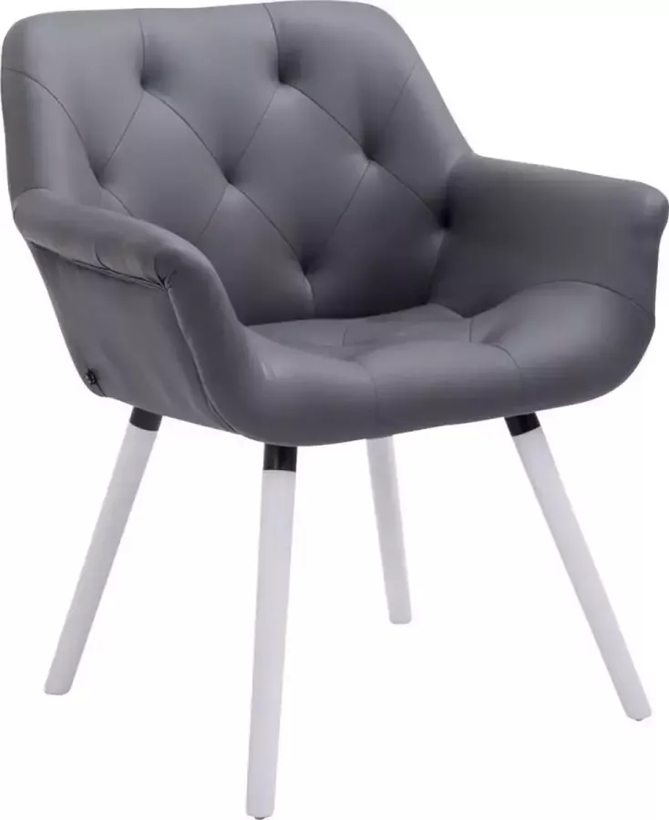 Clp Cassidy Eetkamerstoel Kunstleer grijs wit