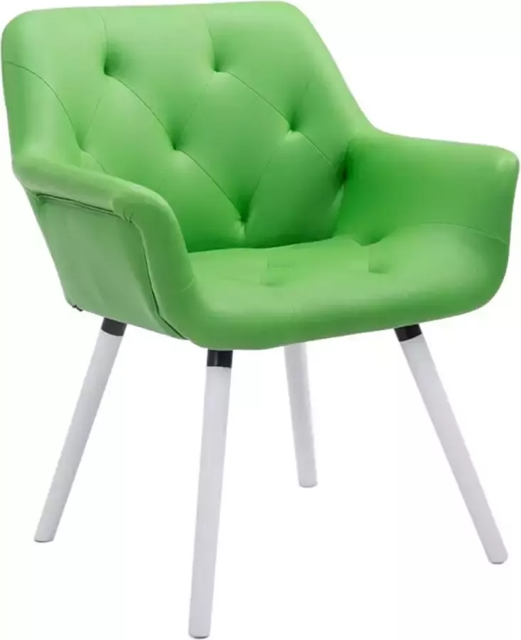 Clp Cassidy Eetkamerstoel Kunstleer groen wit