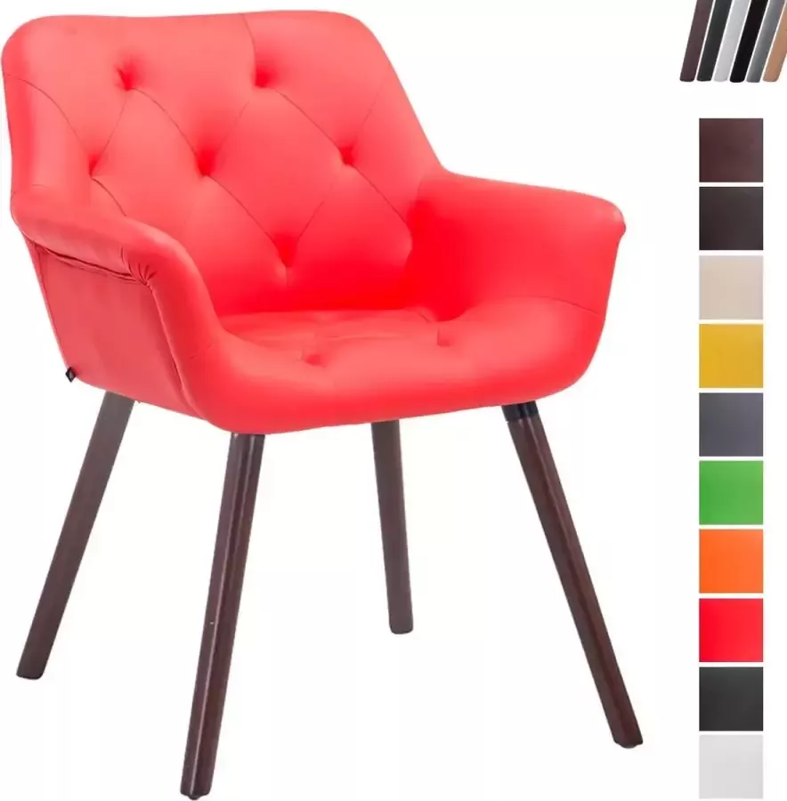 CLP Eetkamerstoel Cassidy Walnoot Frame Kunstleer