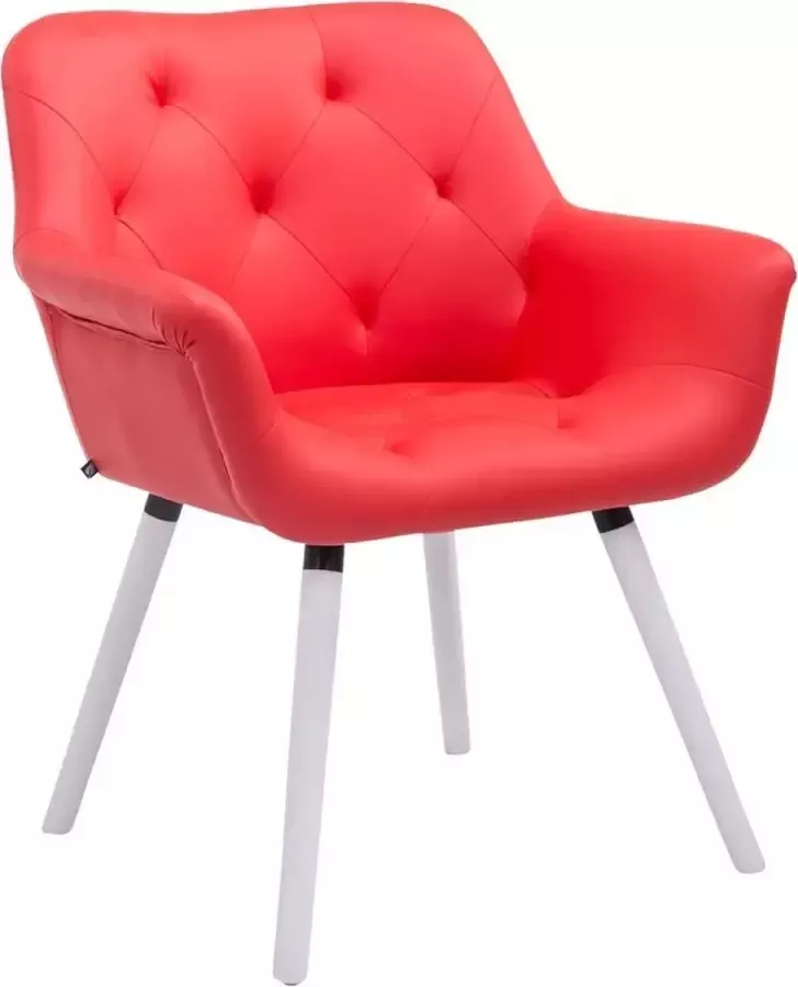 Clp Cassidy Eetkamerstoel Kunstleer rood wit