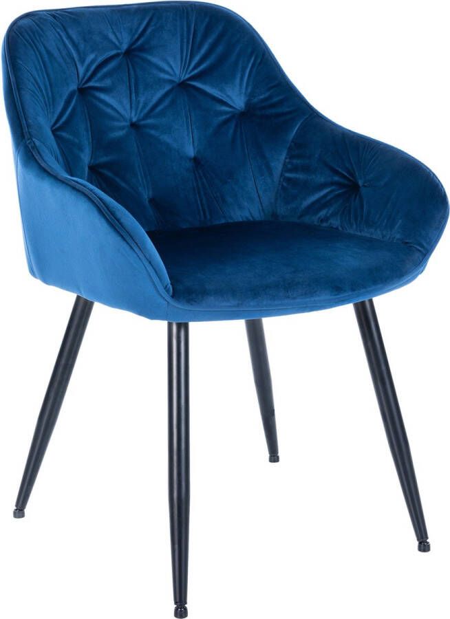 Clp Cassis Eetkamerstoel Fluweel blauw Fluweel