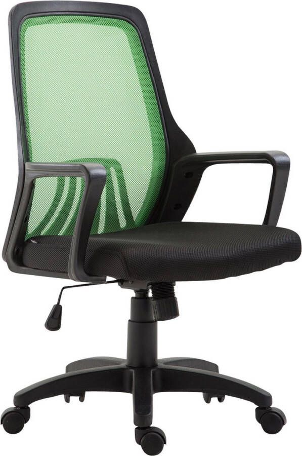 Clp Clever Bureaustoel Mesh bekleding zwart groen