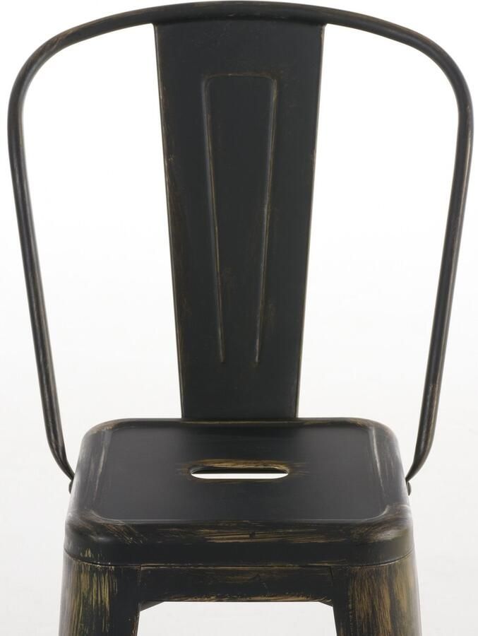 Clp Aiden Set van 4 barkrukken Zwart-goud