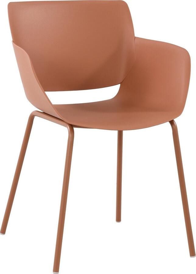 Clp Alpena stoel Buitenstoel weerbestendig en UV-bestendig Stoelframe van gepoedercoat staal Fauteuil terracotta