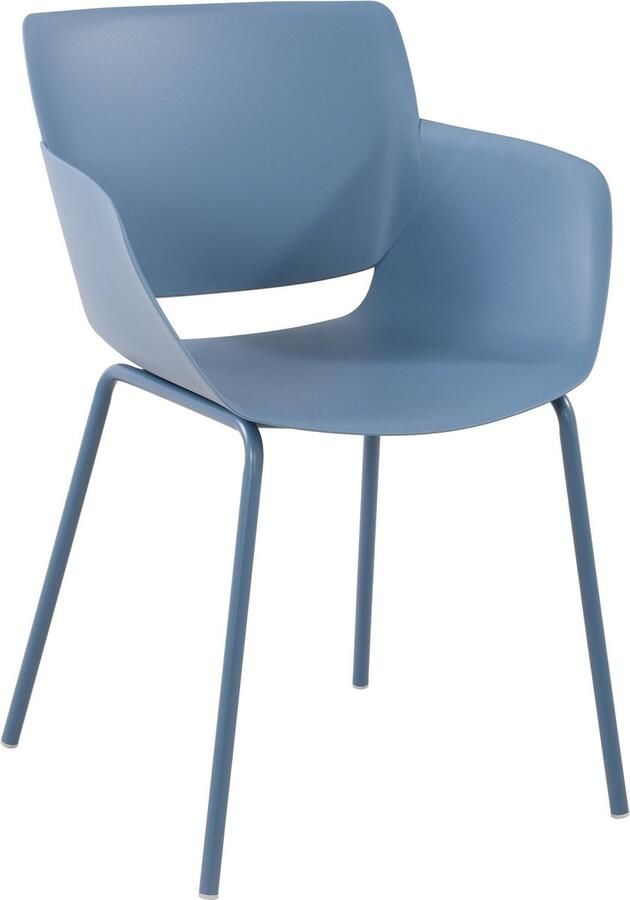 Clp Alpena stoel Buitenstoel weerbestendig en UV-bestendig Stoelframe van gepoedercoat staal Fauteuil blauw