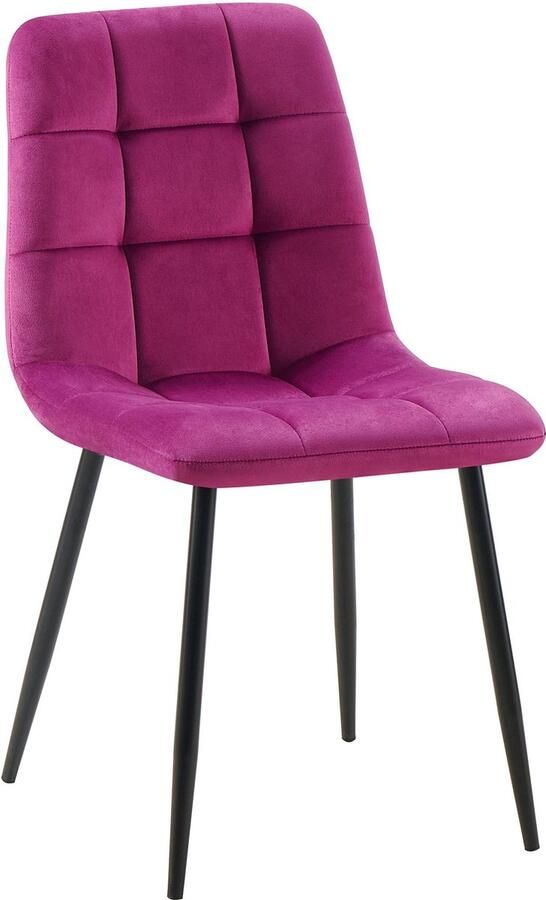 CLP Antibes Eetkamerstoel Zonder armleuning Velvet Fluweel purper