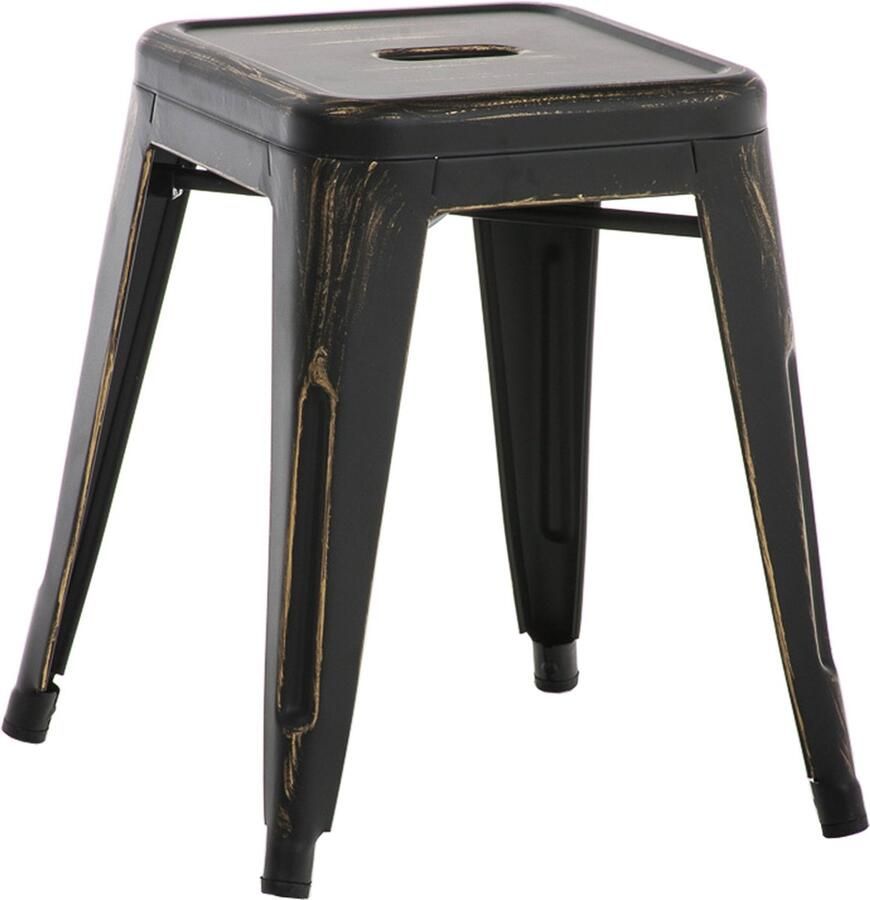 Clp Armin Hocker Kruk Metaal zwart goud