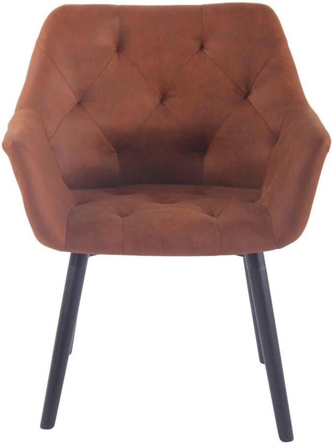 Clp Cassidy Bezoekersstoel Vintage kunstleer bruin Kleur onderstel : Zwart