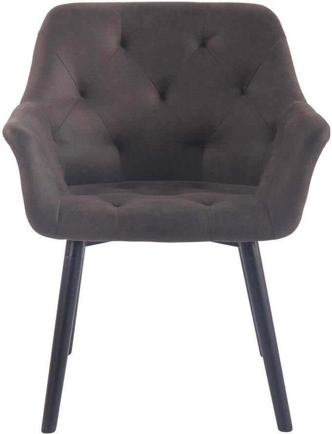 Clp Cassidy Bezoekersstoel Vintage kunstleer Donkergrijs Kleur onderstel : Zwart