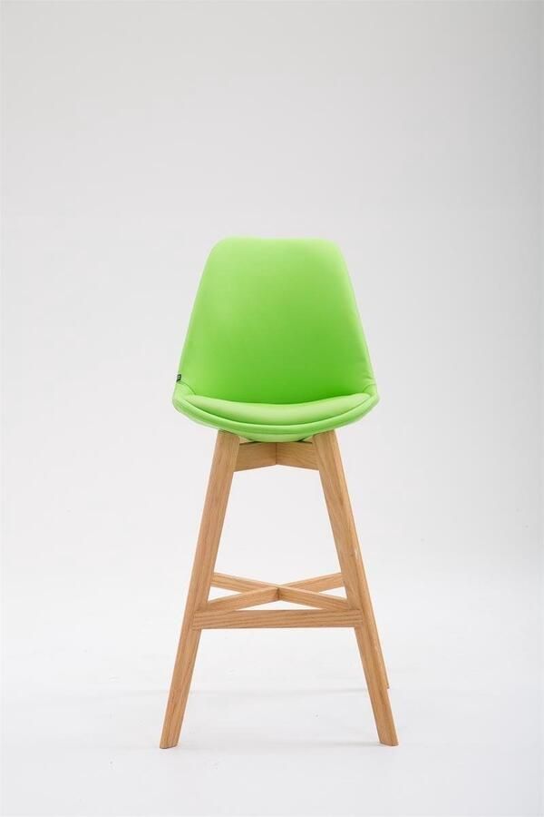 Clp Cannes Barkruk Kunstleer Groen Kleur onderstel : natura