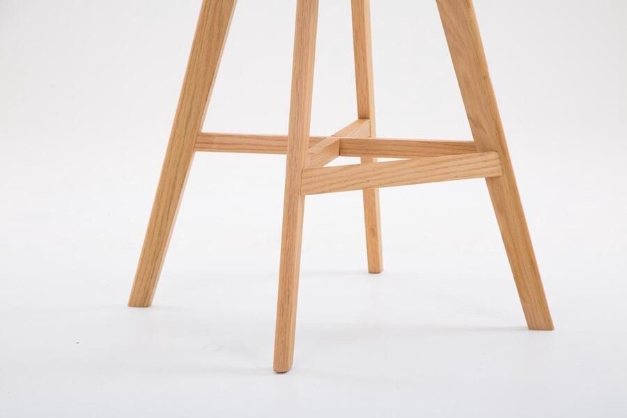 Clp Cannes Barkruk Kunstleer Wit Kleur onderstel : natura