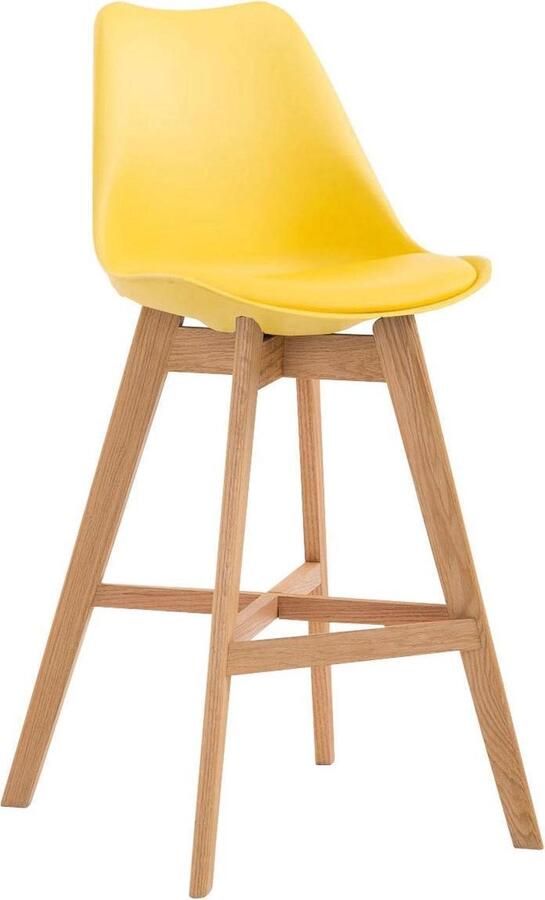 Clp Cannes Barkruk Kunststof & Kunstleer geel natura