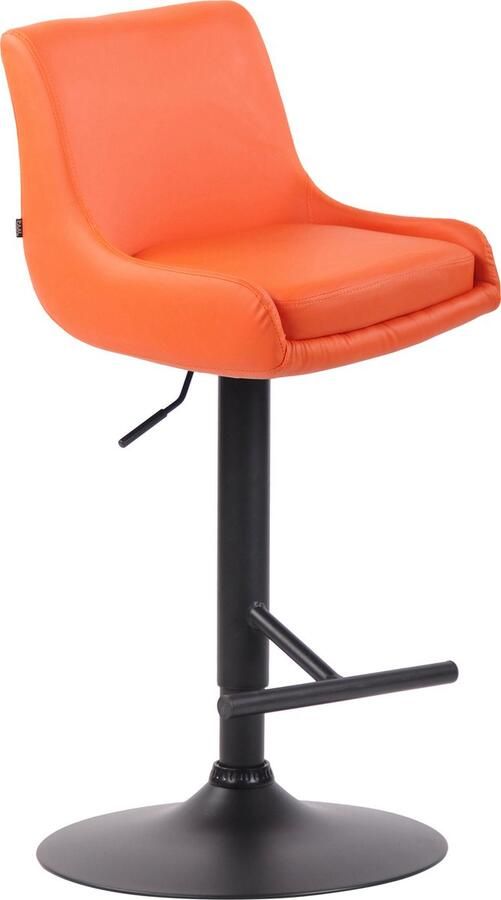 Clp Club Barkruk Kunstleer oranje zwart