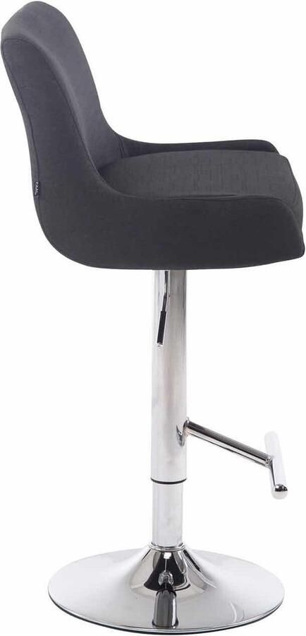 Clp Club Barkruk Kunstleer Zwart Chroom look