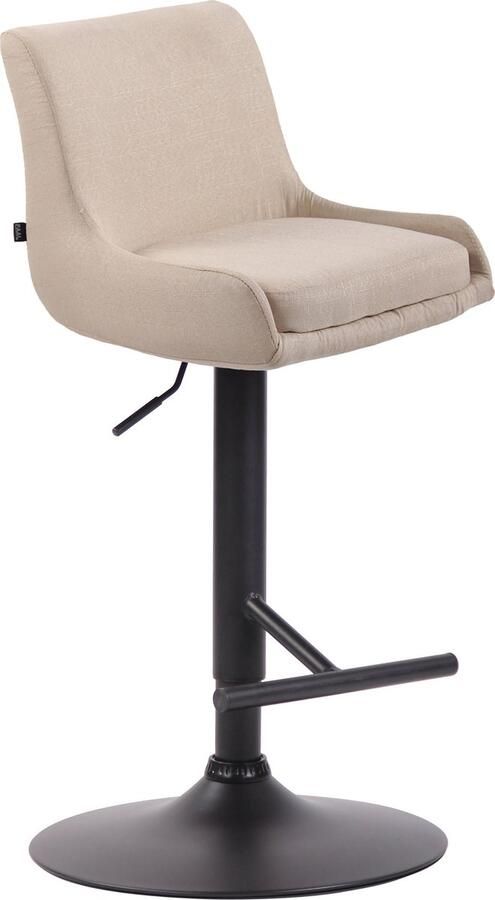 CLP Club Barkruk Stof creme zwart