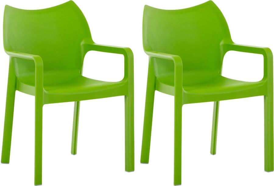 Clp Diva Set van 2 tuinstoelen Kunststof groen