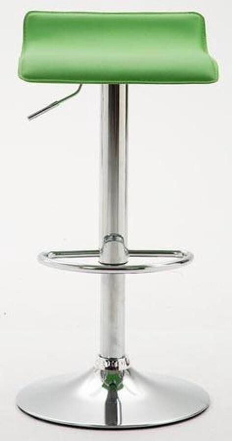 Clp Dyn V2 Set van 2 barkrukken Kunstleer Groen Kleur onderstel : Chroom look