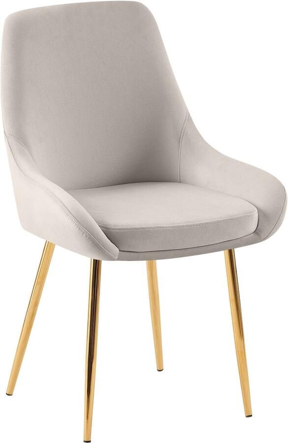 CLP Elmira Eetkamerstoel Klassiek Met rugleuning Met armleuning Met rugleuning Velvet goud grijs