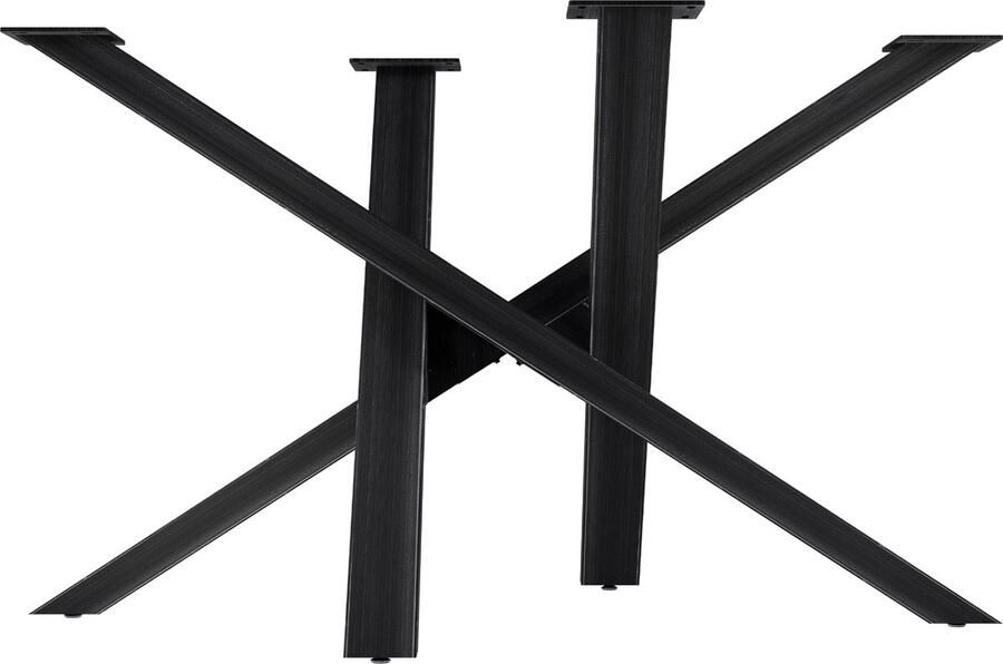 CLP Finney Tafelpoten Onderstel Frame Vierkant Hoogte 72 cm antiek zwart 120x70x72