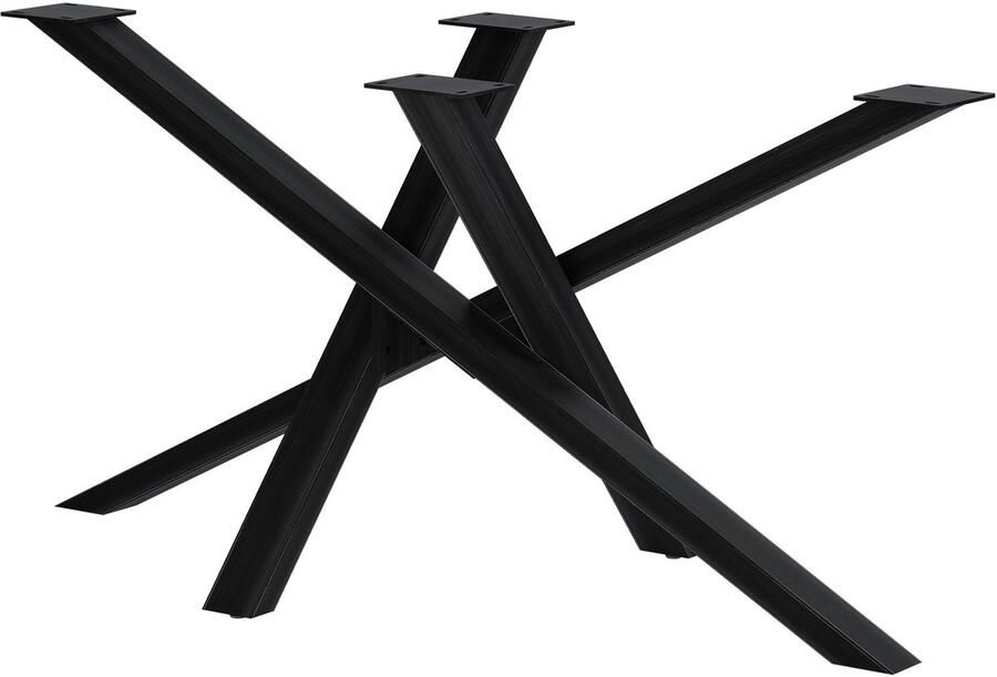 CLP Finney Tafelpoten Onderstel Frame Vierkant Hoogte 72 cm antiek zwart 120x60x72