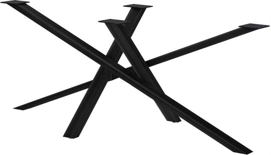 CLP Finney Tafelpoten Onderstel Frame Vierkant Hoogte 72 cm antiek zwart 180x80x72