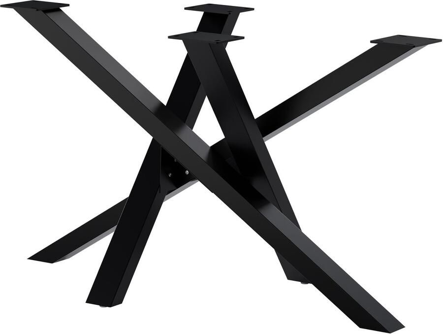 CLP Finney Tafelpoten Onderstel Frame Vierkant Hoogte 72 cm zwart 120x60x72