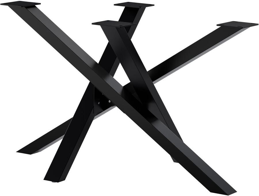 CLP Finney Tafelpoten Onderstel Frame Vierkant Hoogte 72 cm zwart 120x70x72