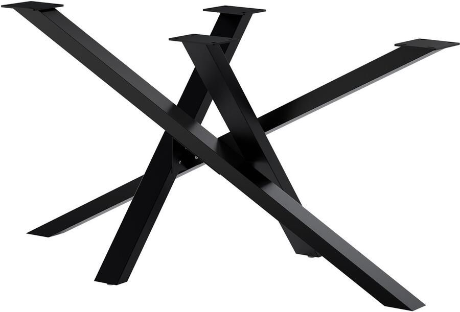 CLP Finney Tafelpoten Onderstel Frame Vierkant Hoogte 72 cm zwart 140x70x72