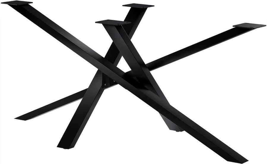 CLP Finney Tafelpoten Onderstel Frame Vierkant Hoogte 72 cm zwart 160x80x72