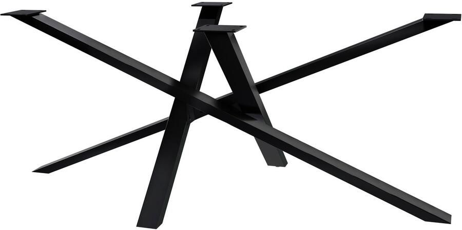 CLP Finney Tafelpoten Onderstel Frame Vierkant Hoogte 72 cm zwart 180x80x72