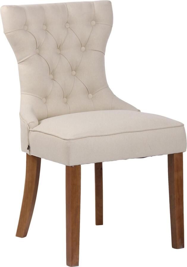 Clp Franca Eetkamerstoel Stof Creme Antiek Licht