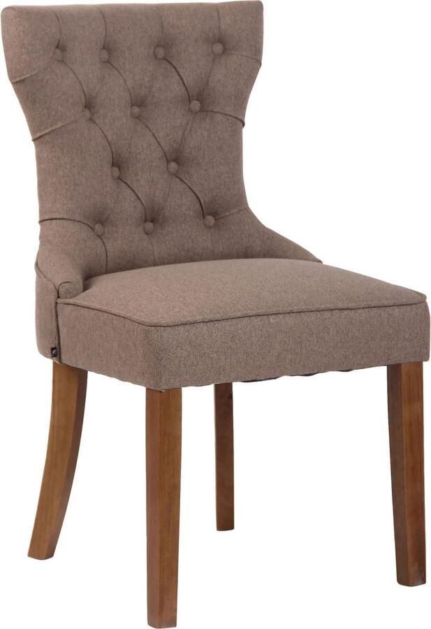 CLP Franca Eetkamerstoel Stof Taupe Antiek Licht