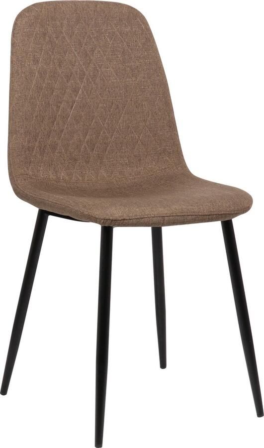 Clp Giverny Eetkamerstoel Zonder armleuning Metaal frame bruin Stof