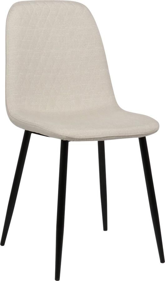 Clp Giverny Eetkamerstoel Zonder armleuning Metaal frame creme Stof