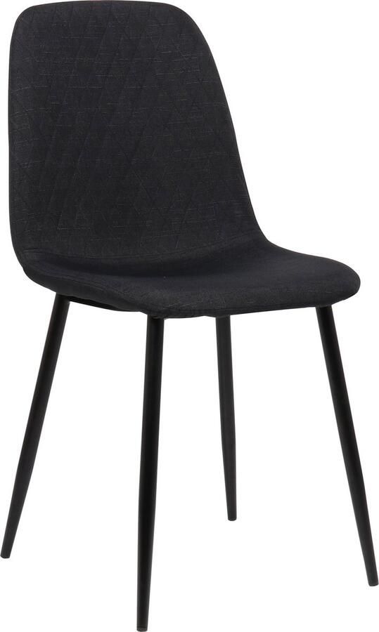 Clp Giverny Eetkamerstoel Zonder armleuning Metaal frame zwart Stof