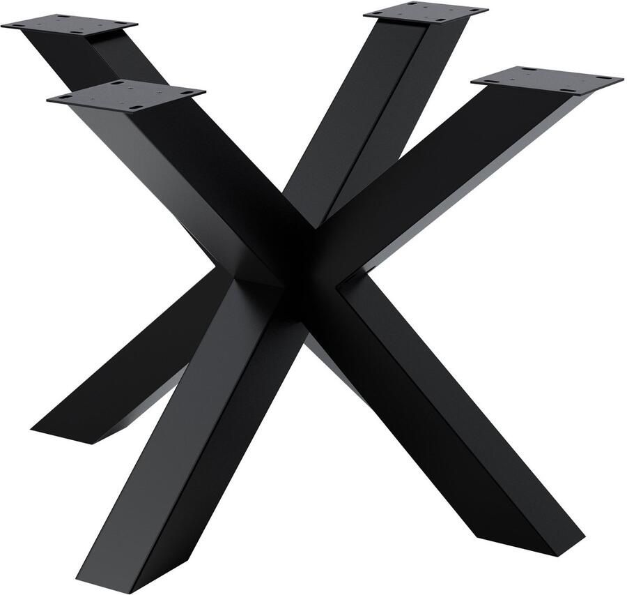 CLP Harlan Tafelpoten Onderstel Frame Vierkant 300 kg 100x100x71 zwart