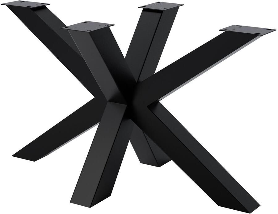 CLP Harlan Tafelpoten Onderstel Frame Vierkant 300 kg 120x68x71 zwart