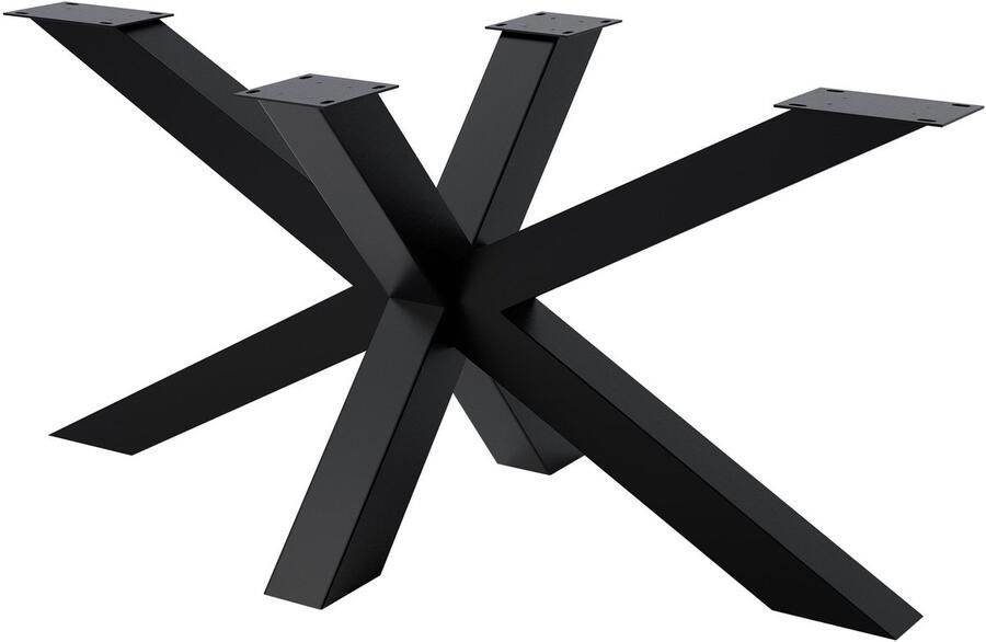 CLP Harlan Tafelpoten Onderstel Frame Vierkant 300 kg 150x78x71 zwart