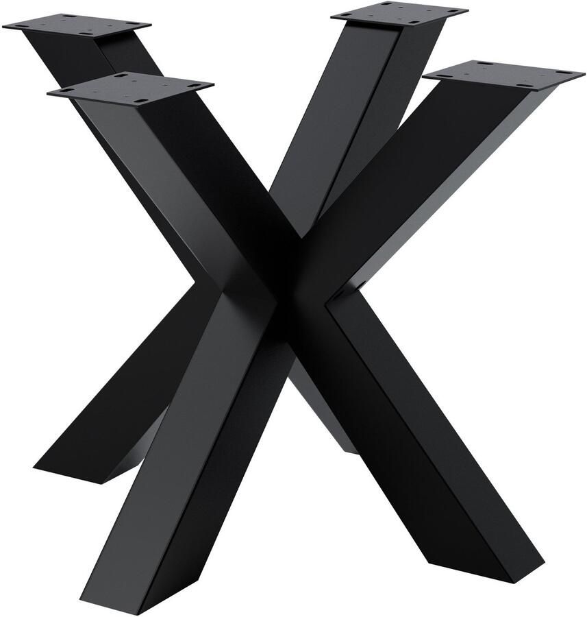 CLP Harlan Tafelpoten Onderstel Frame Vierkant 300 kg 85x85x71 zwart