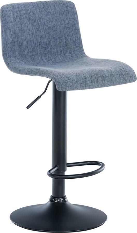 CLP Hover Barkruk Stof Metaal mat zwart blauw