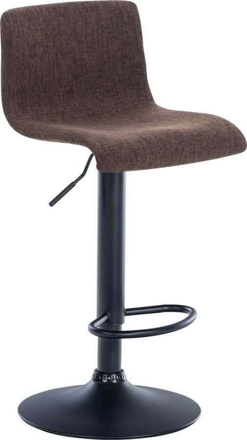 Clp Hoover Barkruk Stof Metaal mat zwart bruin